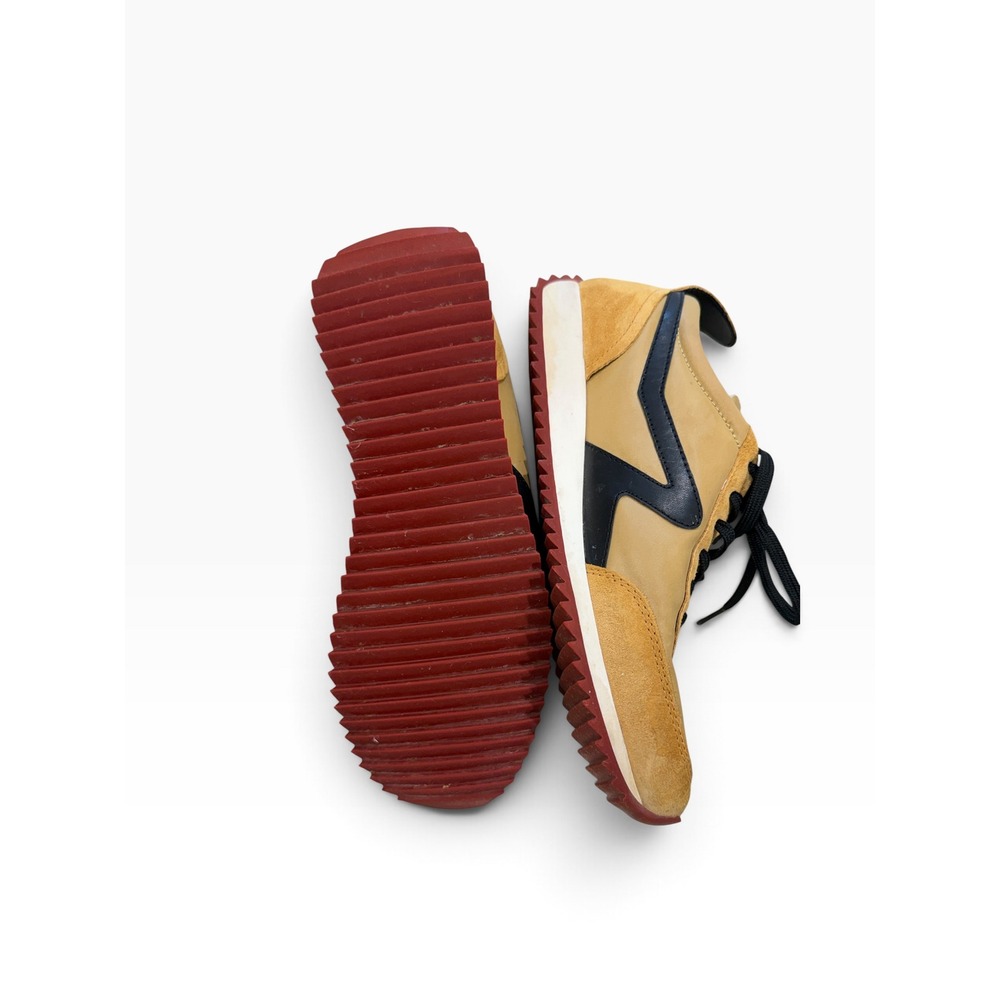 Rag & Bone Retro Runner Sneakers Mustard Yellow Suede Nylon W9.5 - Picture 16 of 16